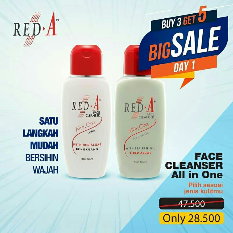 Paket 5 Red-A All In One Face Cleanser