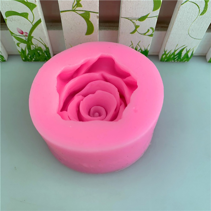 Cetakan Adonan Kue Desain Bunga Rose Blooming 3d Bahan Silikon Untuk Dekorasi