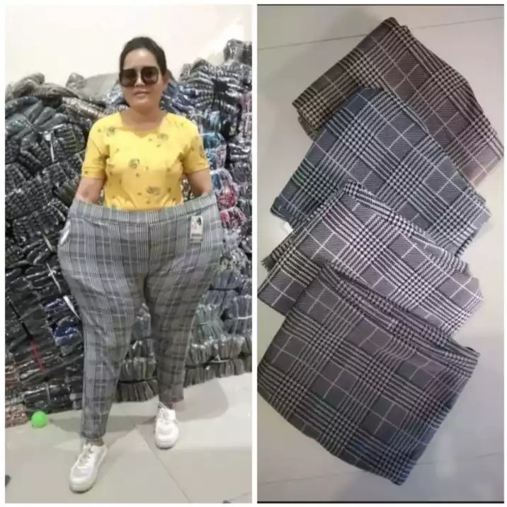 CELANA MOTIF KOTAK SUPER JUMBO - CELANA TARTAN JUMBO XXXXL BB 100KG