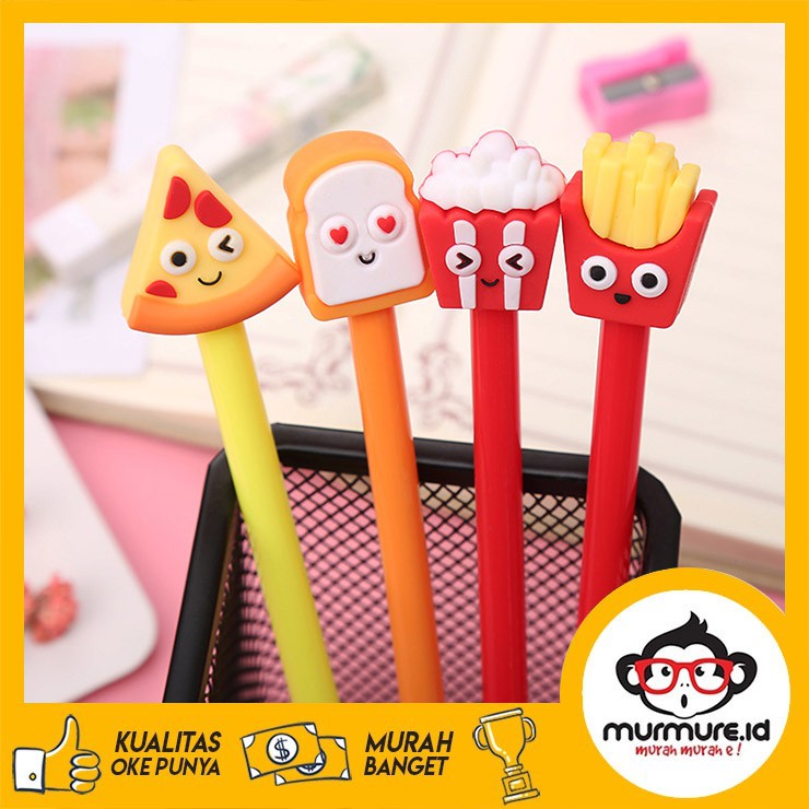 

MURMURE.ID | PULPEN GEL KARAKTER MAKANAN PIZZA POPCORN ROTI JUNKFOOD FASTFOOD LUCU BOLPEN PENA PN067