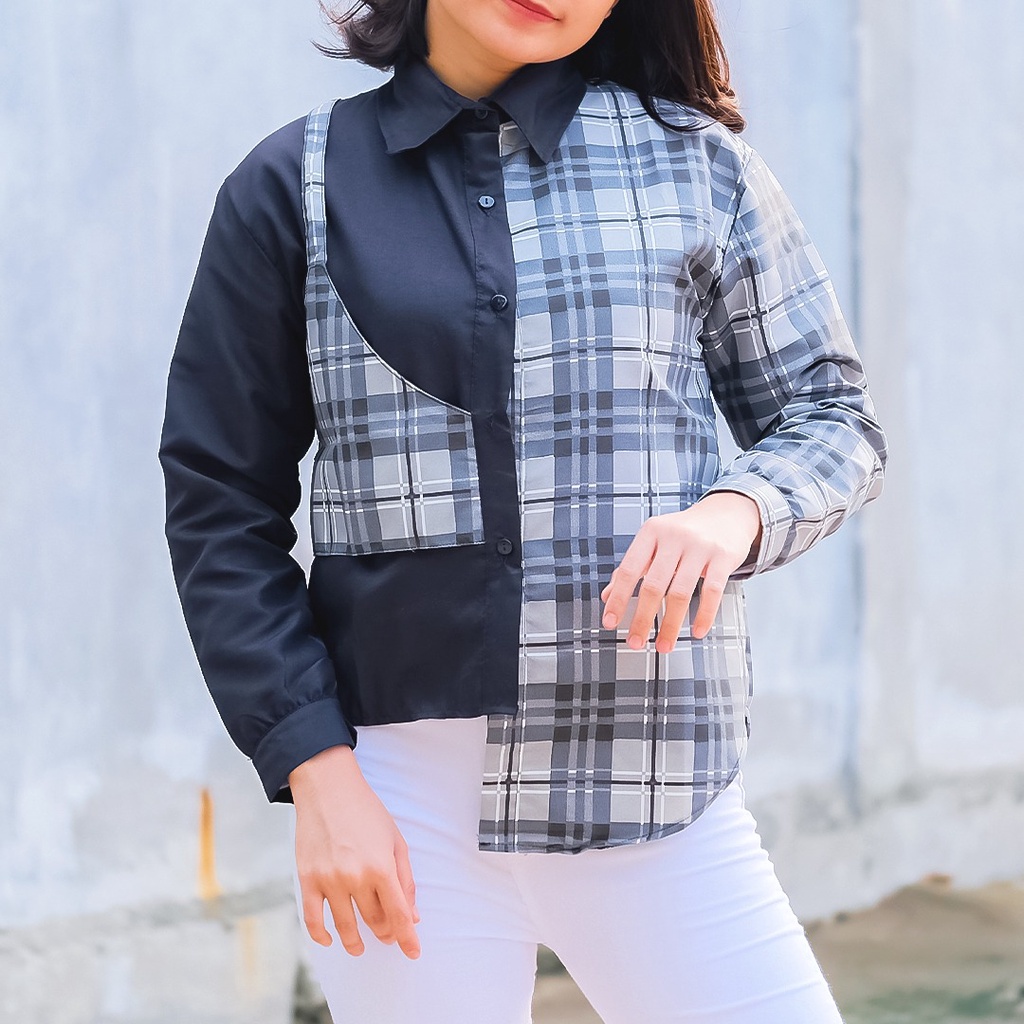 AFI - EC - Evolet Blouse-Pendek - Hitam