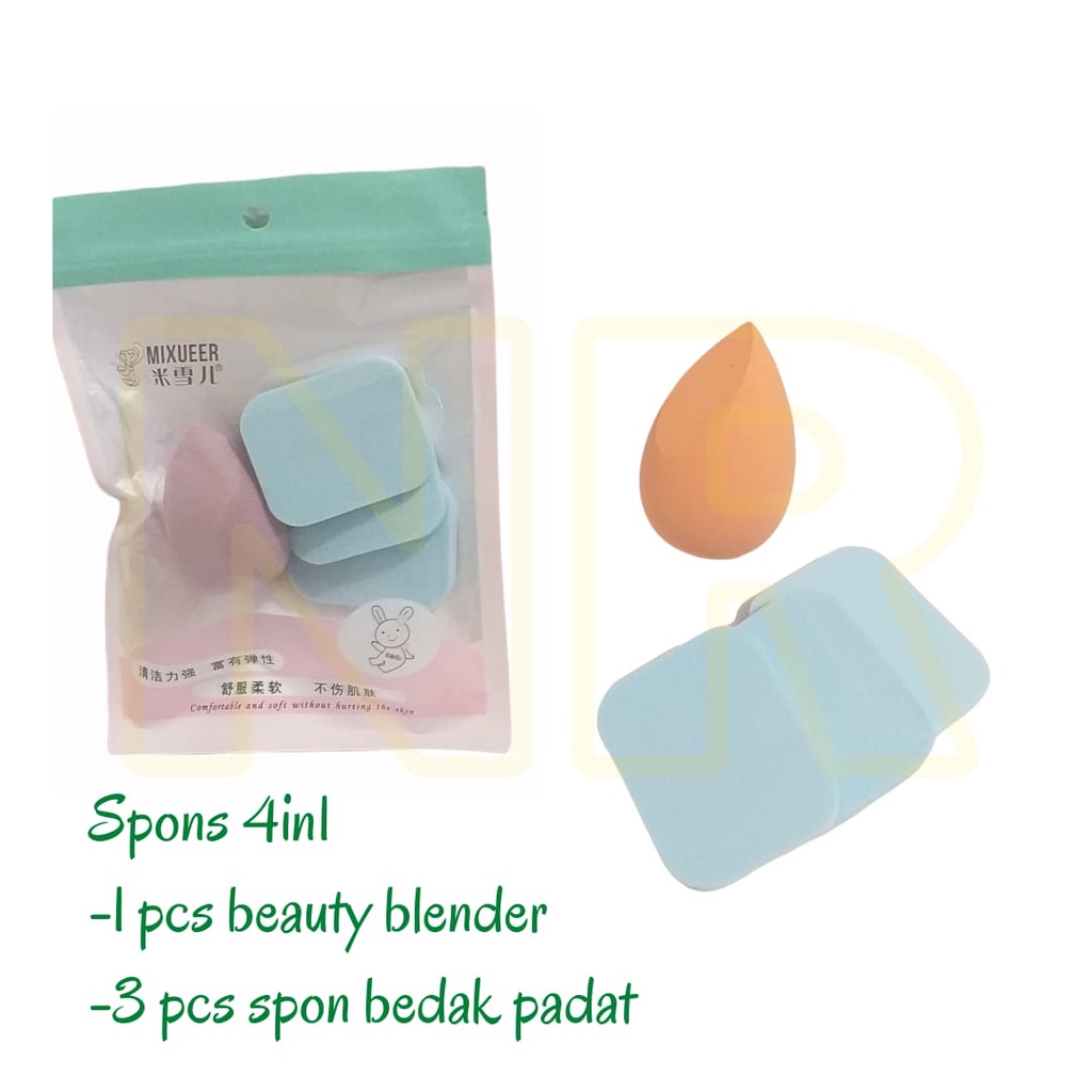 SPONGE 4IN1 / SPONS BEDAK 4IN1 / BEAUTY BLENDER