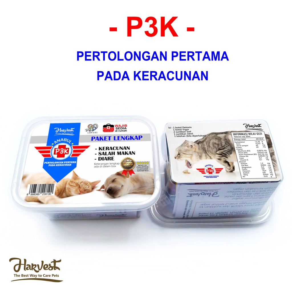 KOTAK P3K OBAT MENCRET KUCING ANJING MUNTAH DIARE RACUN (PERTOLONGAN PERTAMA PADA KERACUNAN) ANJING 