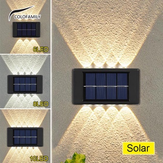 8 Led lampu dinding outdoor tenaga surya lampu hias taman lampu tiang teras rumah lampu teras minimalis lampu solar anti air
