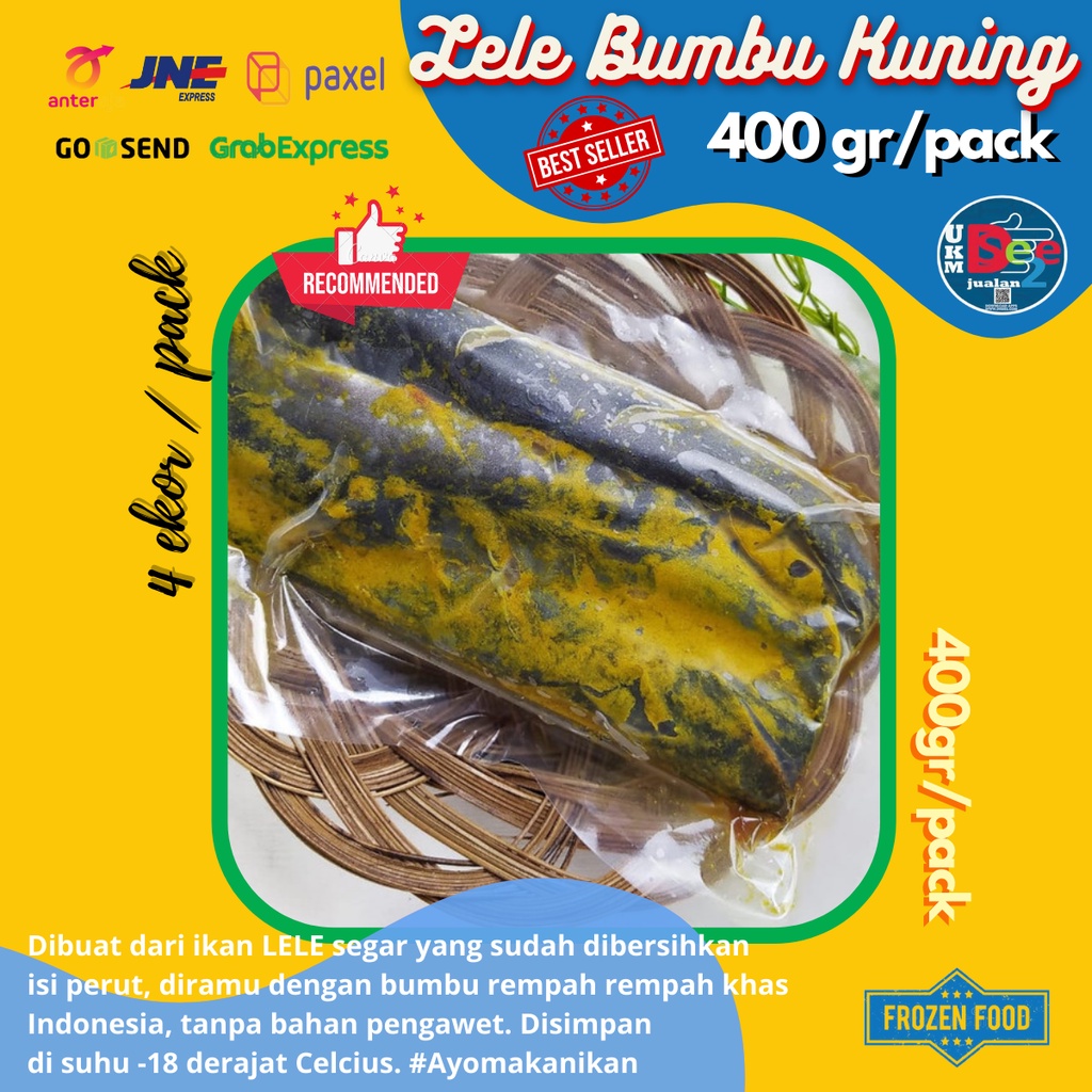 

Lele Bumbu Kuning isi 4 ekor per pack tinggal goreng siap masak Bun!