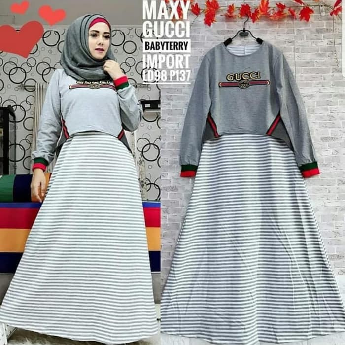 SPESIAL ATASAN PAKAIAN WANITA MUSLIM GAUN SETELAN WANITA / LONG DRESS / BAJU HIJAB / MAXI / GUCCI SE