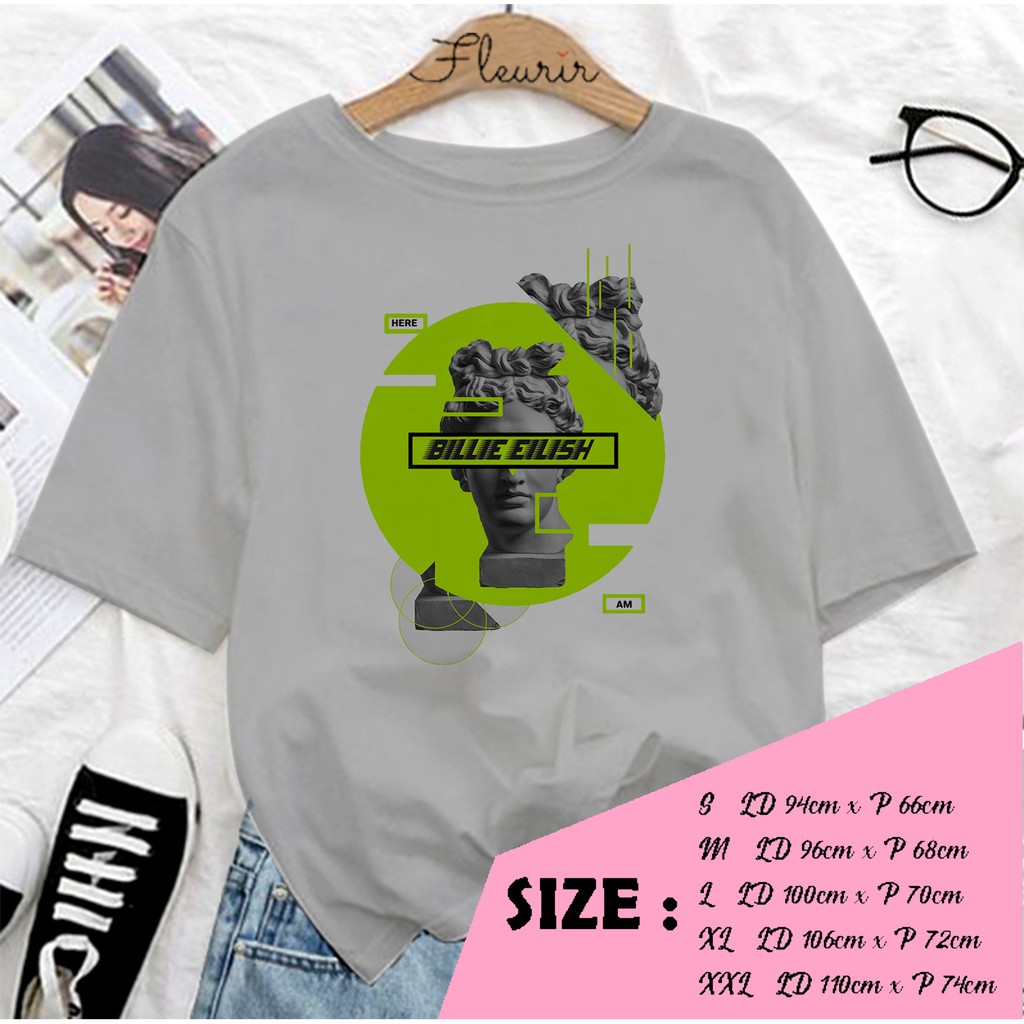 FLEURIR - KAOS UNISEX BILLIE EILISH 1 DEWASA LENGAN PENDEK TEE UNISEX