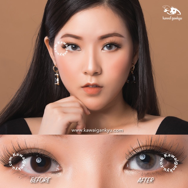 KawaiGankyu Softlens - Princess vonvon gray (1botol)