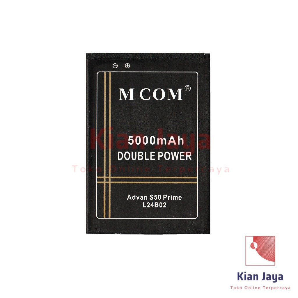 MCOM Baterai Hp Advan S50 Prime / L24B02 Original Double Power Batre Batrai Battery Ori