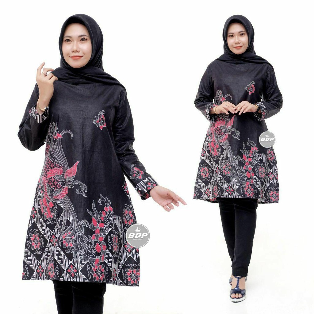 EMHABATIK | Tunik batik wanita emhabatik Terlaris Ziper-No.2