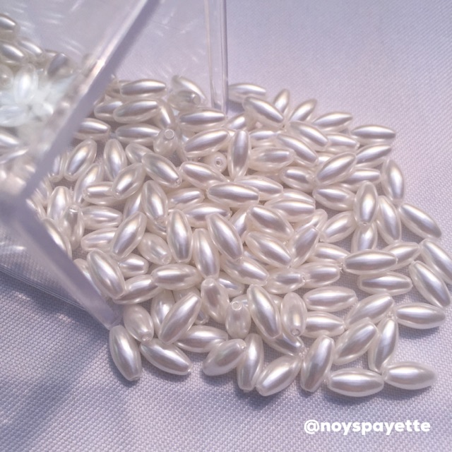 10gram 4x8mm Mote Payet Mutiara/Pearls BERAS PADI MGB asli Jepang