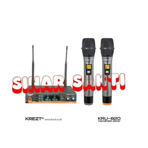 Murah Mic Wireless Krezt KRU 820 ( Multi Channel )