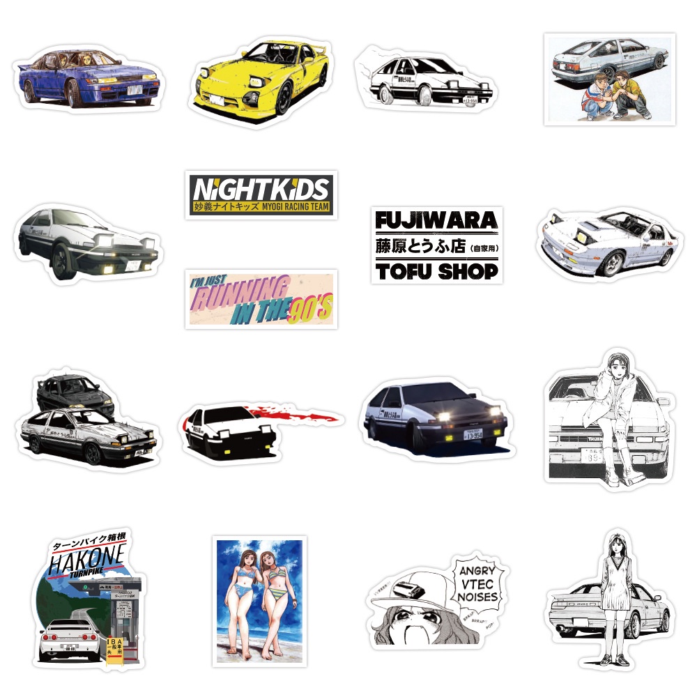 ID001 – Sticker / Stiker Anime Jepang Initial D