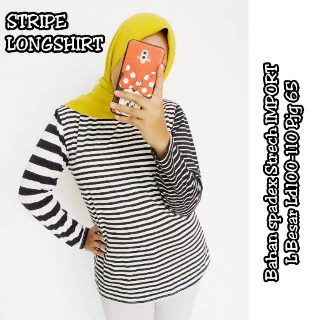 

STRIPE LONGSHIRT / ABCD LABEL