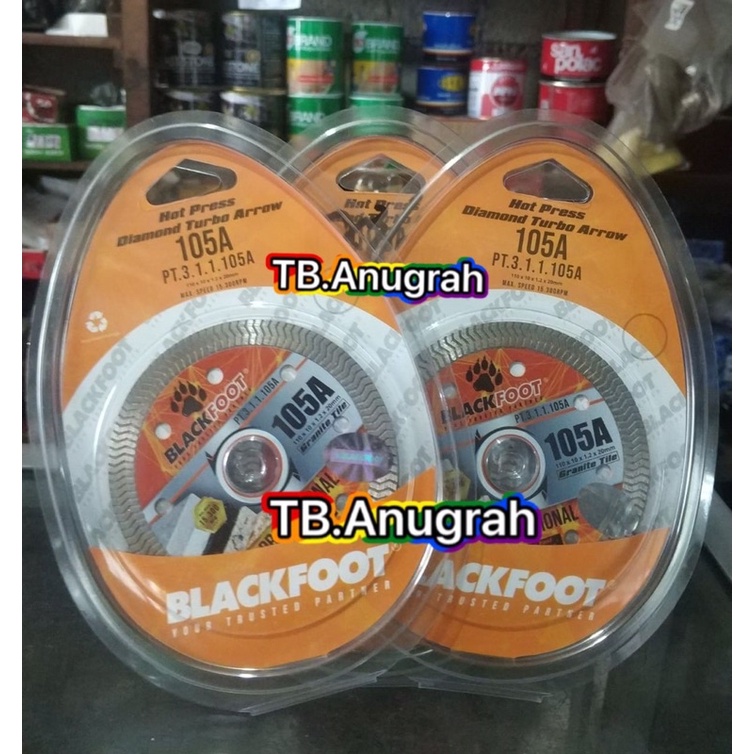 Mata potong keramik / granite 4&quot; Turbo Blackfoot 105A super tipis,ketebalan hanya 1,2mm