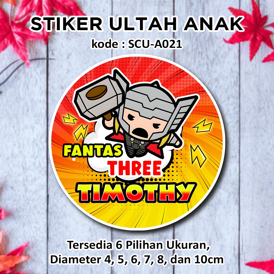 

STIKER ULANG TAHUN ANAK CUTE THOR STICKER LABEL BINGKISAN SOUVENIR KEMASAN KOTAK NASI BOX KUE MAKANAN TUMPENG MINI KIDS BIRTHDAY SEGEL HAMPERS