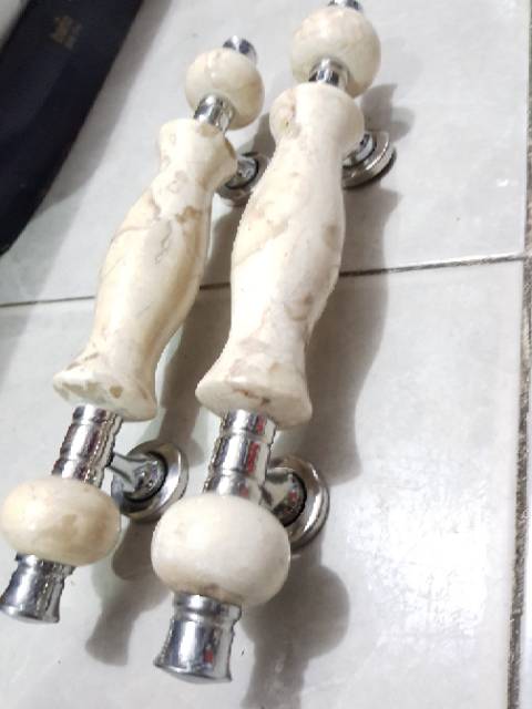 Paket handle pintu marmer 33cm 1set + body pelor