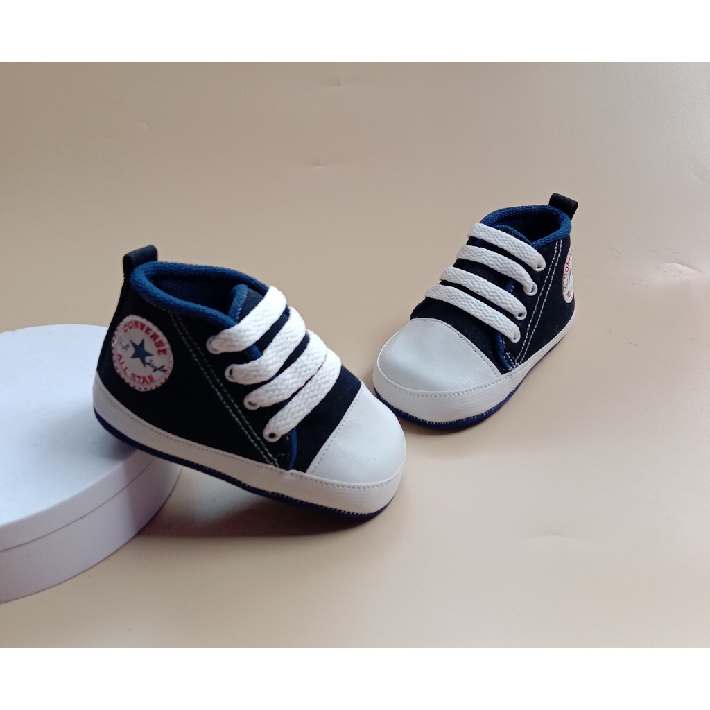 sepatu bayi prewalker anak laki lakii usia 0-12 bulan/sepatu bayi murah - convers