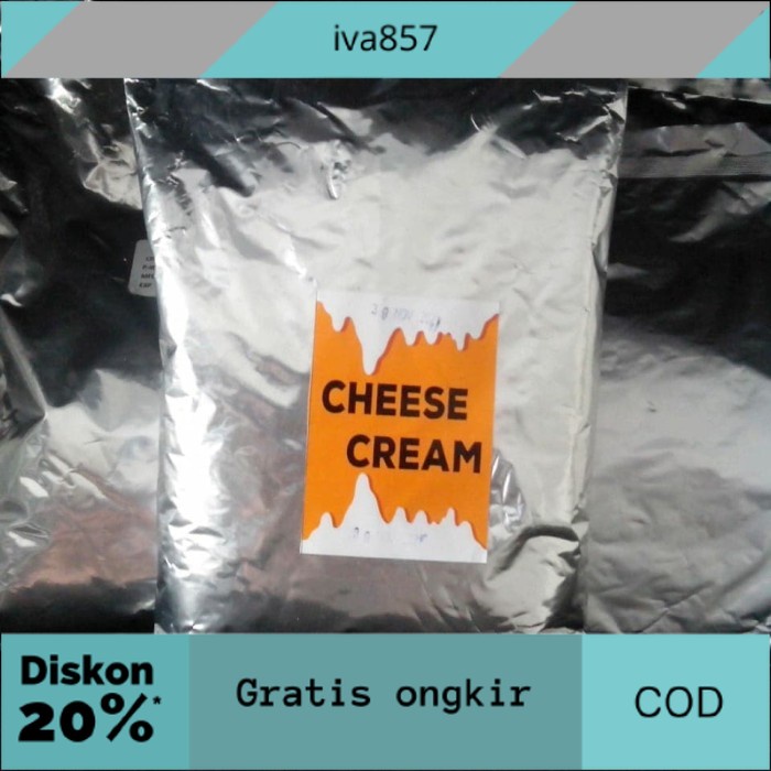 

PROMO cheese cream / powder cream chese 1kg premium di jamin rasa keju GRATIS ONGKIR