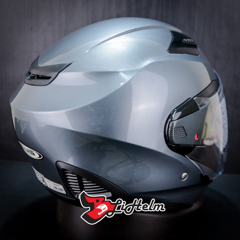 HELM ZEUS ZS 611 SOLID TITANIUM | 611 SOLID - HALF FACE DOUBLE VISOR-3