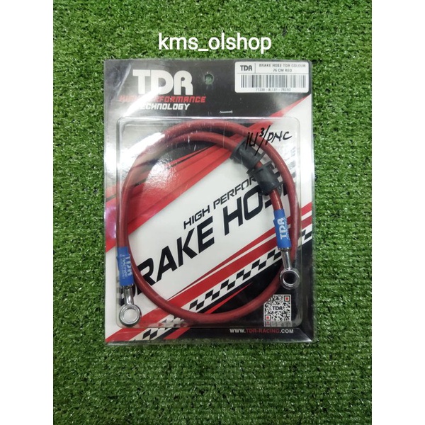 Selang Rem TDR 24 Inch Red, 24 Inch 30/30 Degree, 35 Inch Red, 76 cm Red, 76 cm Abu / Royal Blue, 76 cm Royal Blue, Black Carbon 130 cm
