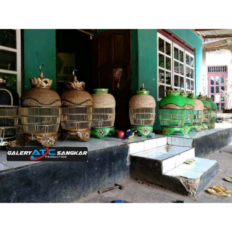 sangkar perkutut jati kombinasi rotan