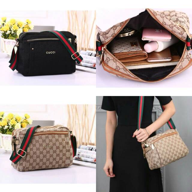 Tas Wanita Gucci Selempang 6037# 3ruang Tas Import Tas Grosir Batam