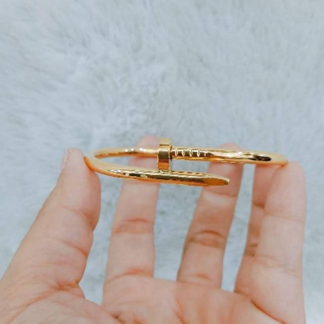 Gelang paku titanium asli, tidak luntur bisa dipake mandi