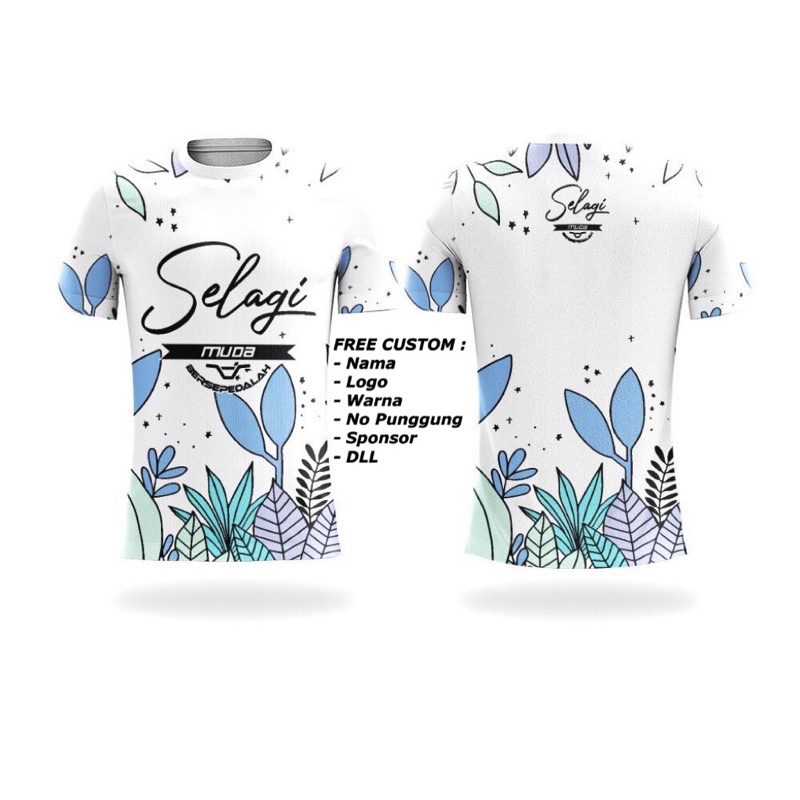 jersey sepeda custom - jersey sepeda custom satuan - free tulis nama logo, bahan full dryfit print