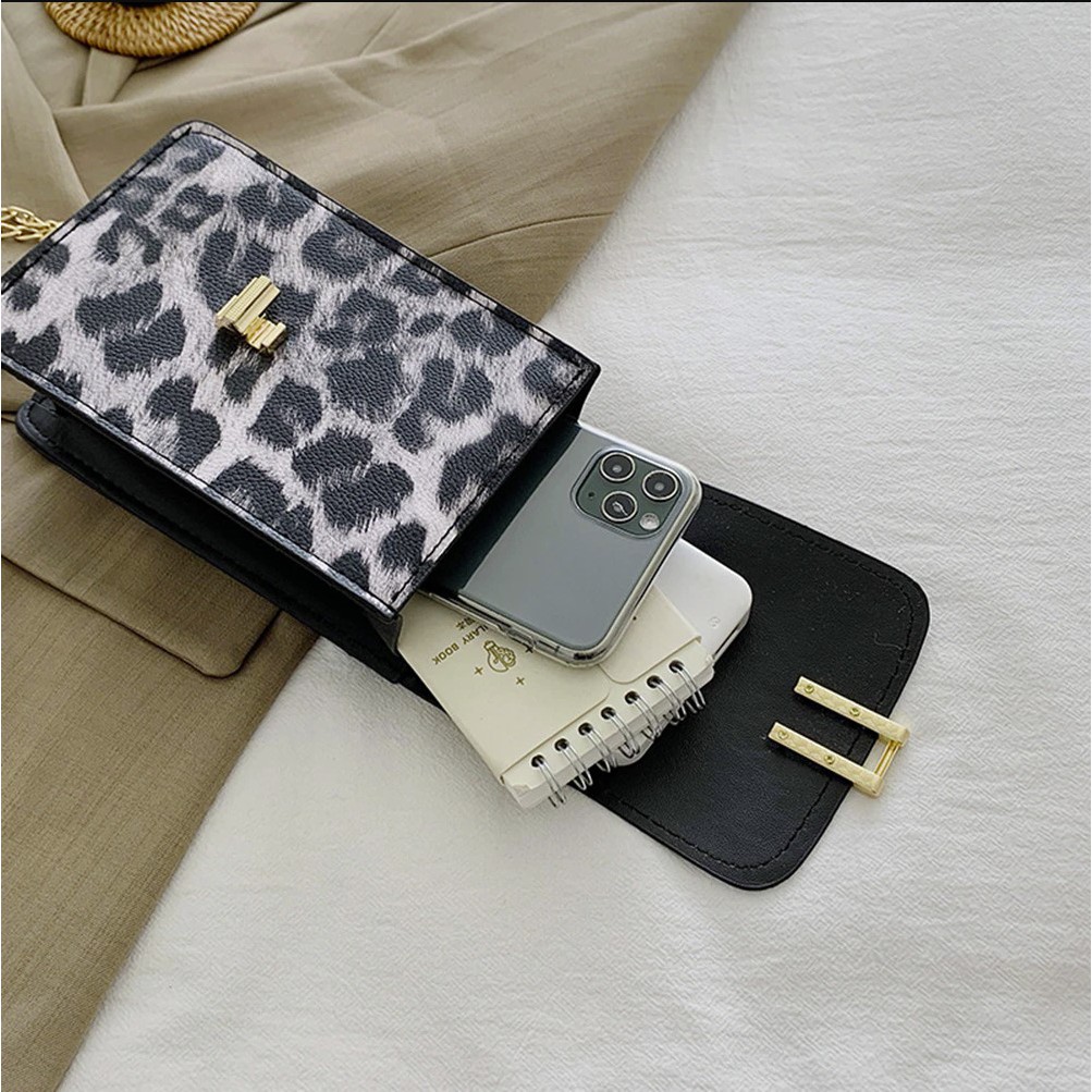 LUXTHER - MINI SQUARE LEOPARD PATTERN SHOULER BAGS WOMEN