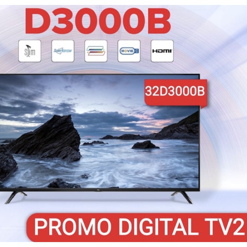 TV LED TCL 32 inch Digital USB HDMI D3000