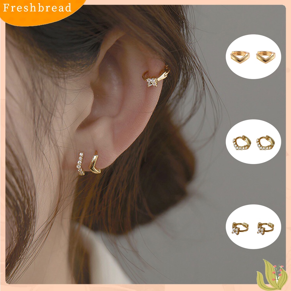 Terlaris Earring Rhinestone Elegant Women Trendy Mini Ear Stud for Dating