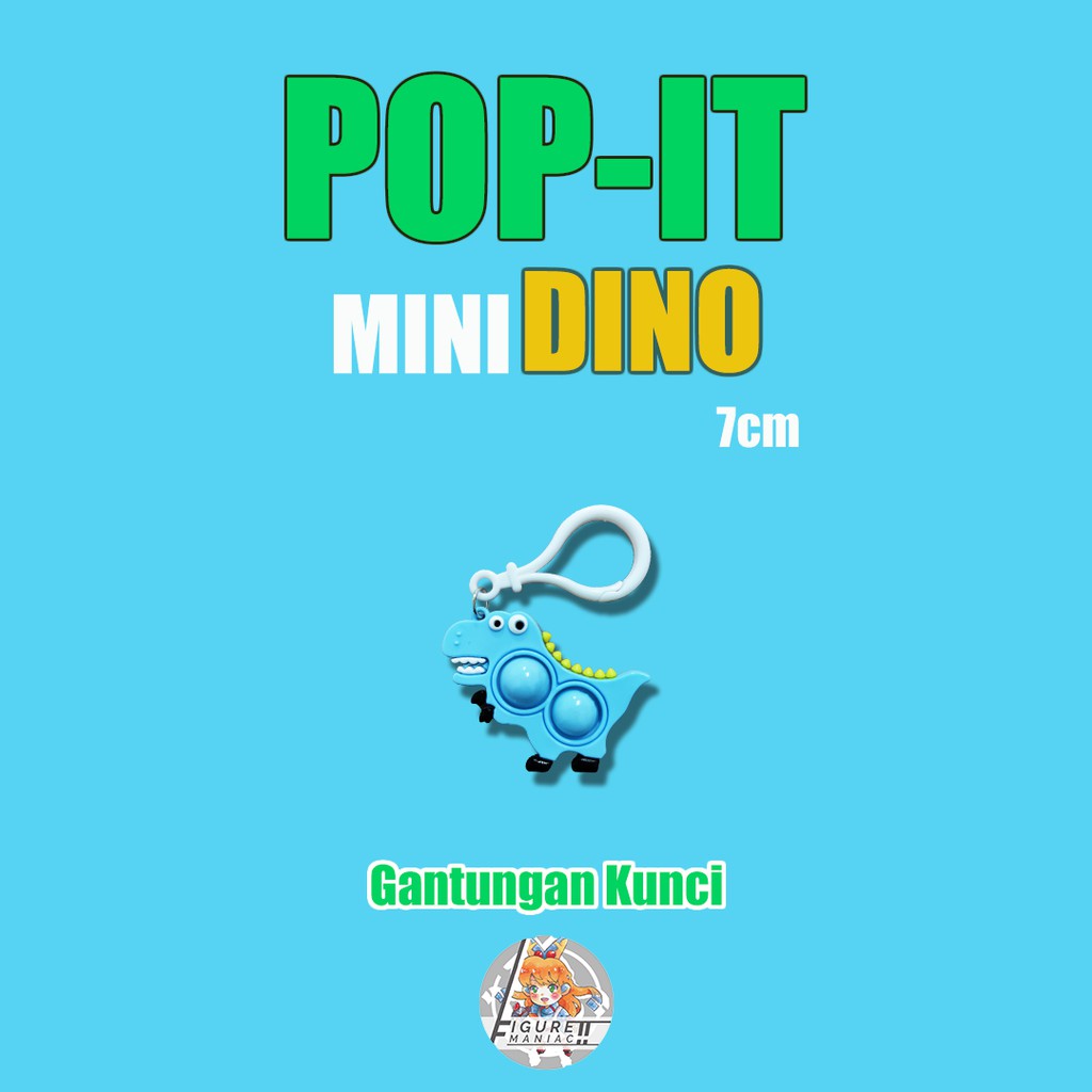 Gantungan Kunci POP IT Mini Dino Premium Quality