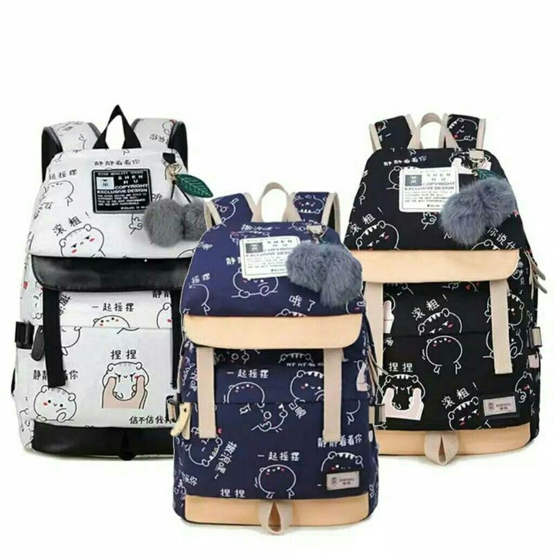 BDKR_TAS - TAS RANSEL SEKOLAH ANAK KARAKTER MODEL FULLPRINT KUCING JEPANG RANSEL TERBARU LOKAL HANDMADE HOT ORTOPEDI BACKPACK MULTIFUNGSI