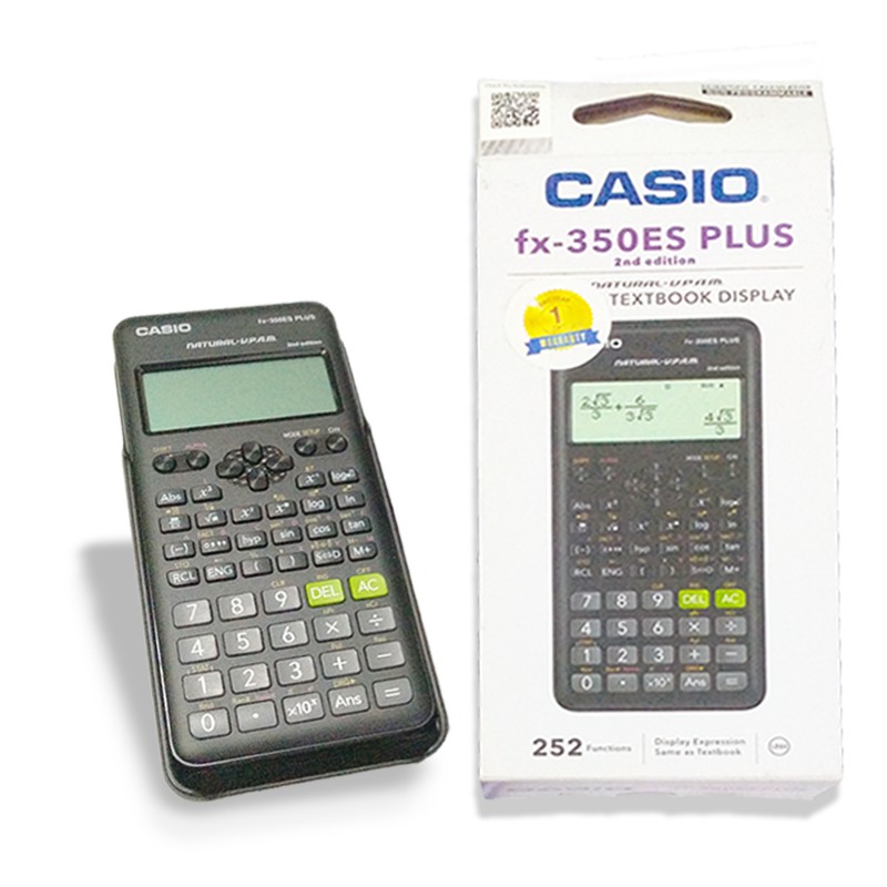 

KALKULATOR CASIO FX-350ES PLUS (SCIENTIFIC CALCULATOR) UNTUK PELAJAR & MAHASISWA