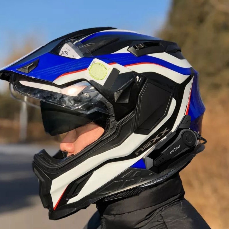 INTERCOM E1 BLUETOOTH HEADSET HELMET E1 BT 5.0 SUPPROT 2 PAIRING RIDERS FM RADIO FAST CHARGING HIFI MEGA BASS ORIGINAL-5