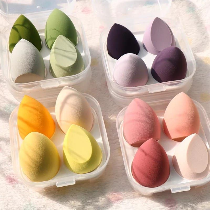 Medan Termurah Premium with box isi 4 pcs Blend Sponge Makeup beauty blender isi 4 pcs