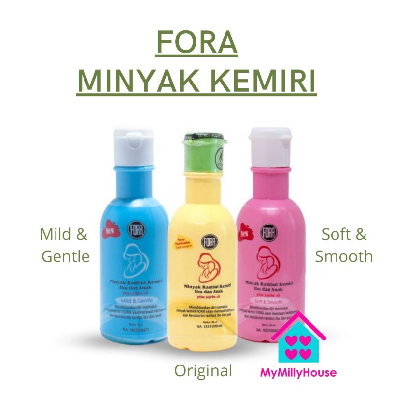 FORA NATURE Minyak Kemiri Penyubur Rambut Alis Ibu dan Bayi dengan Jojoba Oil