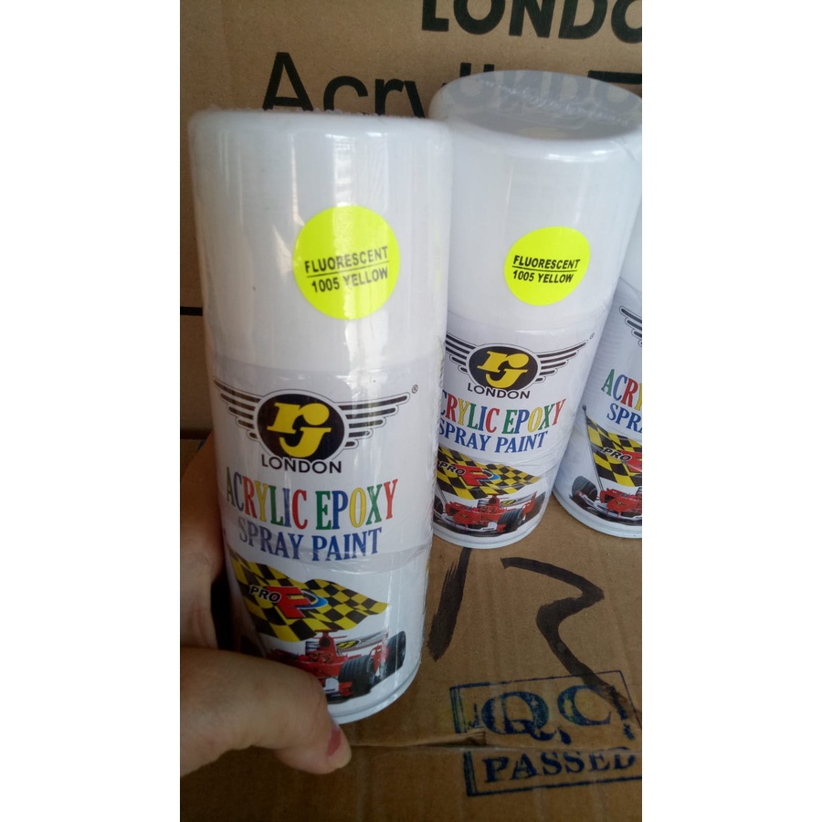 cat semprot pilok pilox rj 300cc rj london fluorescent yellow 1005 stabilo kuning 1005 300cc