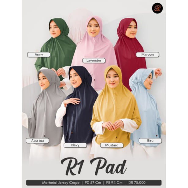 hijab Rivantie R1 pad