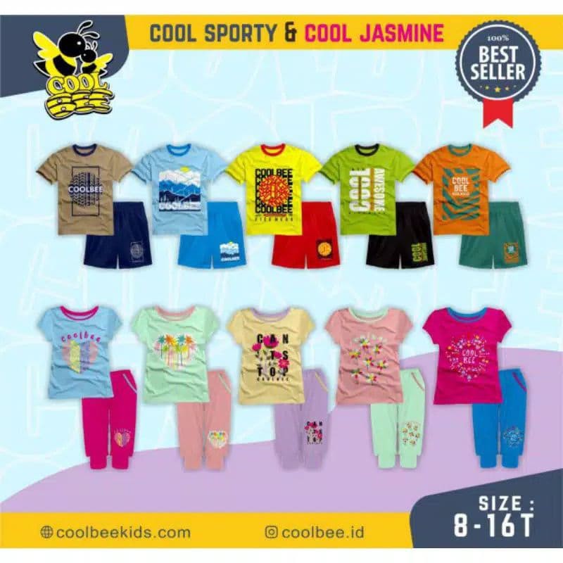 SETELAN ANAK TANGGUNG UNISEX COOLBEE COOLSPORTY&COOLJASMINE