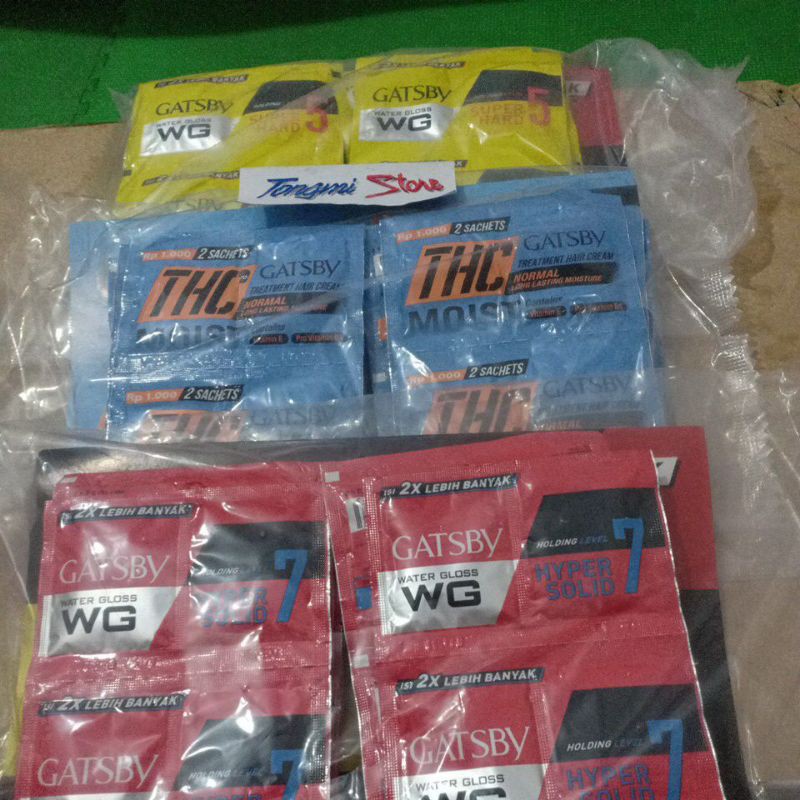 Rencengan Minyak Rambut Gatsby Sachet isi 24x2x5gr (SACHET)