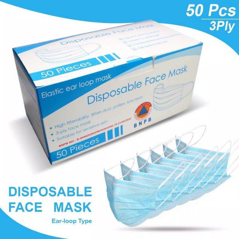 COD PROMO DISPOSABLE FACE MASK/PERLINDUNGAN WAJAH/PERLINDUNGAN VIRUS 3PLY MASK