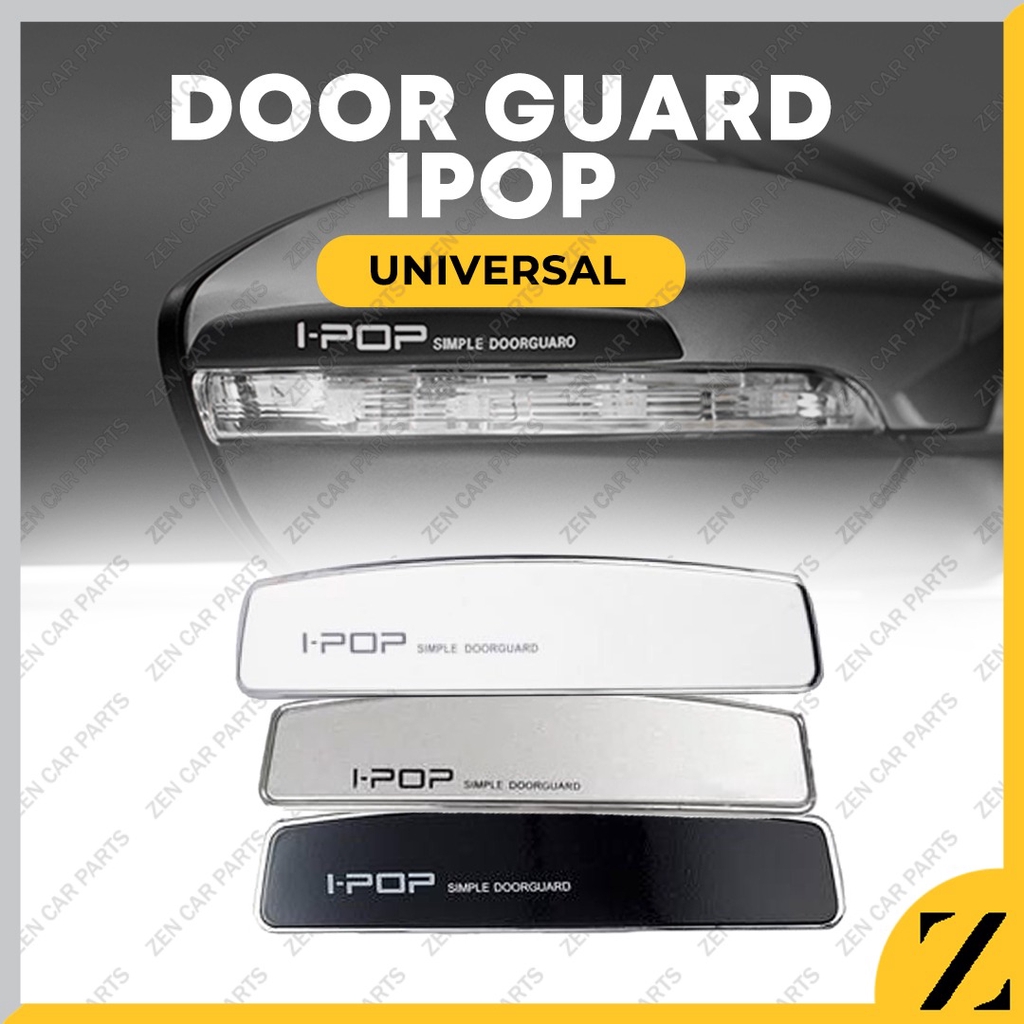 Door Guard Ipop / Pelindung Pintu Samping Mobil Chrome Hitam Silver Putih 4 pcs Universal