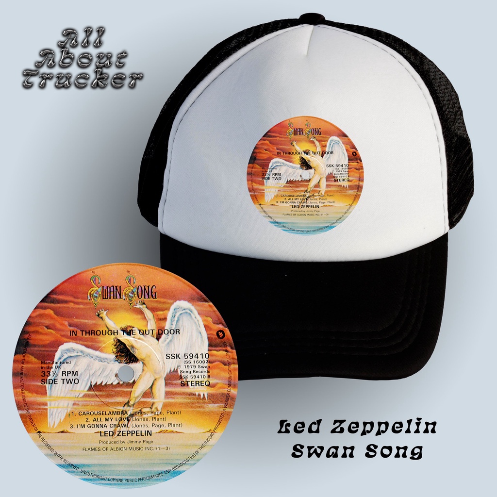 Trucker Hat Led Zeppelin - Swan Song | CD Edition | Topi Jaring Led Zeppelin