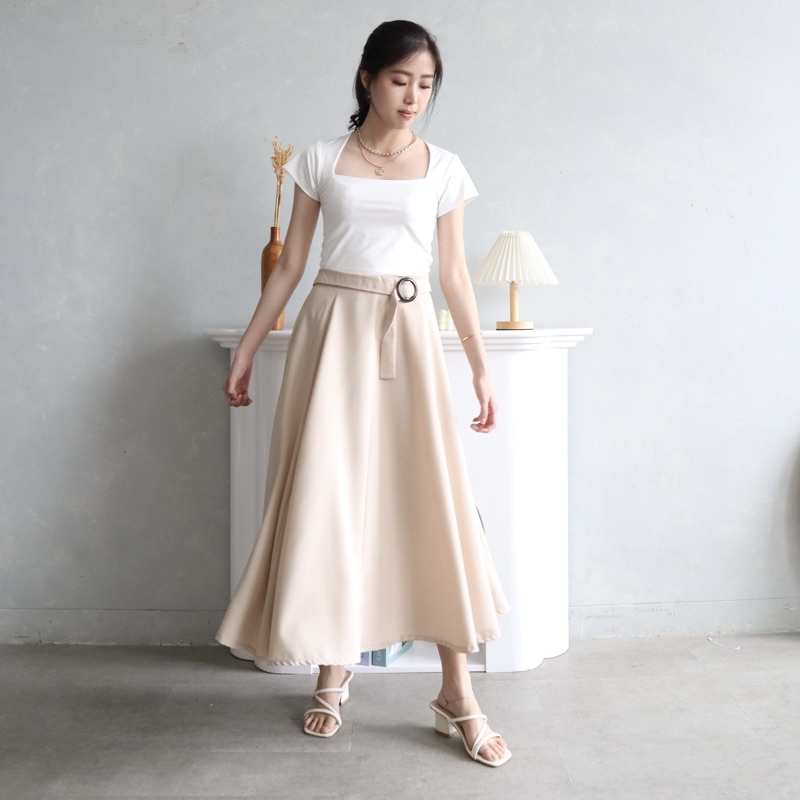MSMO Juliet Long Skirt Belt / Rok Wanita / Skirt-8