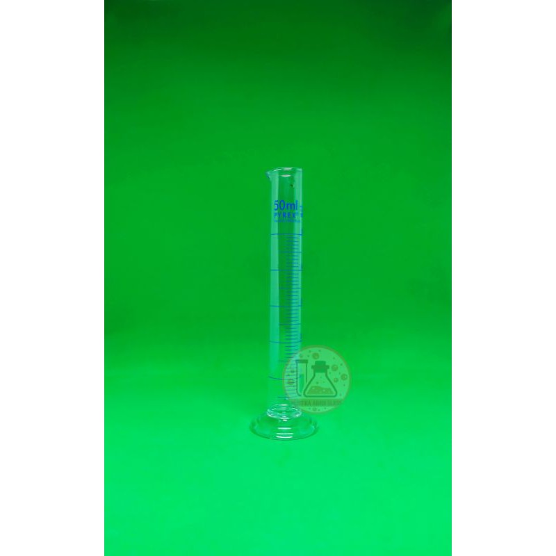 Glass ukur - gelas ukur 50ml - 50 ml pyrex skala biru