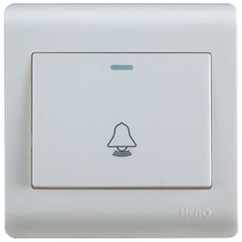 CASA F161013 - White 1 Gang Bell Switch with Fluorescent Locator NERO