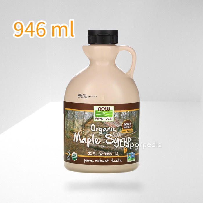 Organic Maple Sirup Now Foods Organik Syrup Grade A Dark Color 946ml