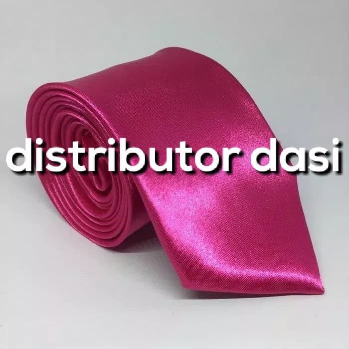 dasi panjang pria polos pink tua ukuran slim 2 inch / 5 cm